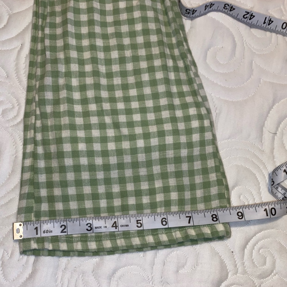 American Eagle Green/White Plaid Linen Set in size XXS - Picture 9 of 15